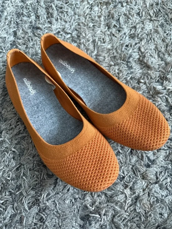 allbirds Women’s Orange Knit Ballet Flats sz 8.5 - Picture 2 of 12